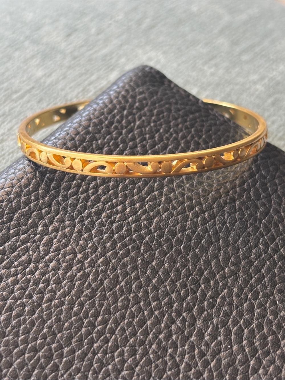 Brighton Contempo Gold Bangle Bracelet - Matte Finiah